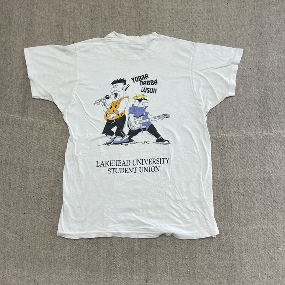 Other - Vintage Flintstones Lakehead‎ university shirt mens medium white 1990s rock